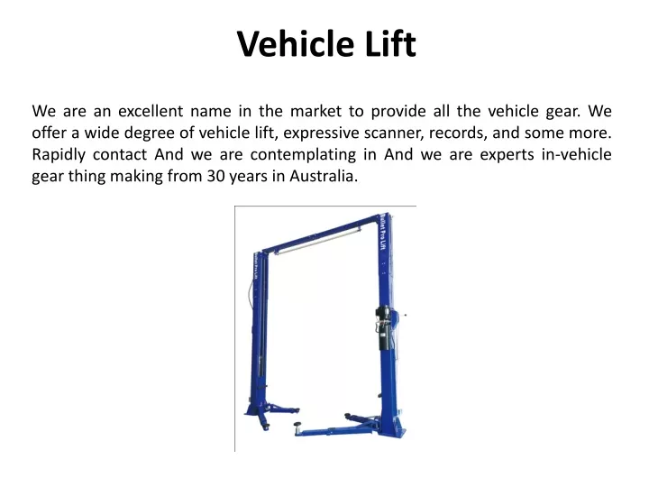 vehicle lift