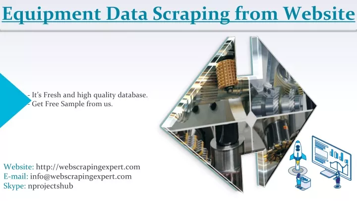 equipment data scraping from website
