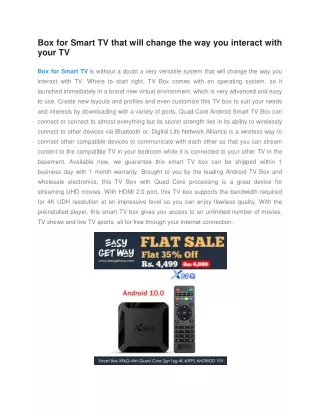 box for smart tv that will change