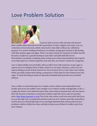 love problem solution