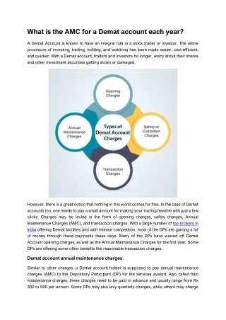 what is the amc for a demat account each year