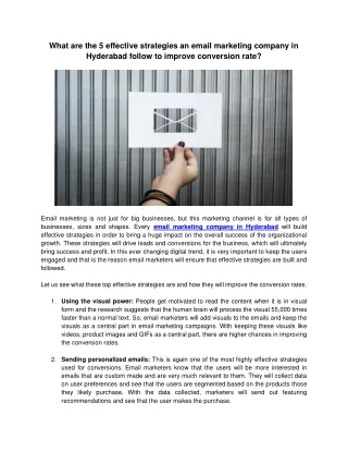 what are the 5 effective strategies an email
