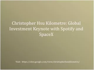 christopher hsu kilometre global investment