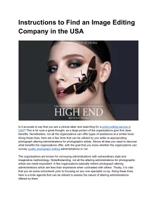 instructions to find an image editing company