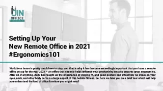 Setting Up Your New Remote Office in 2021 #Ergonomics101 - Jinoffice