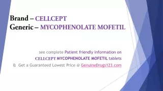 brand cellcept generic mycophenolate mofetil