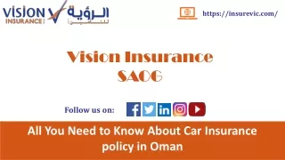 All You Need to Know About Car Insurance policy in Oman