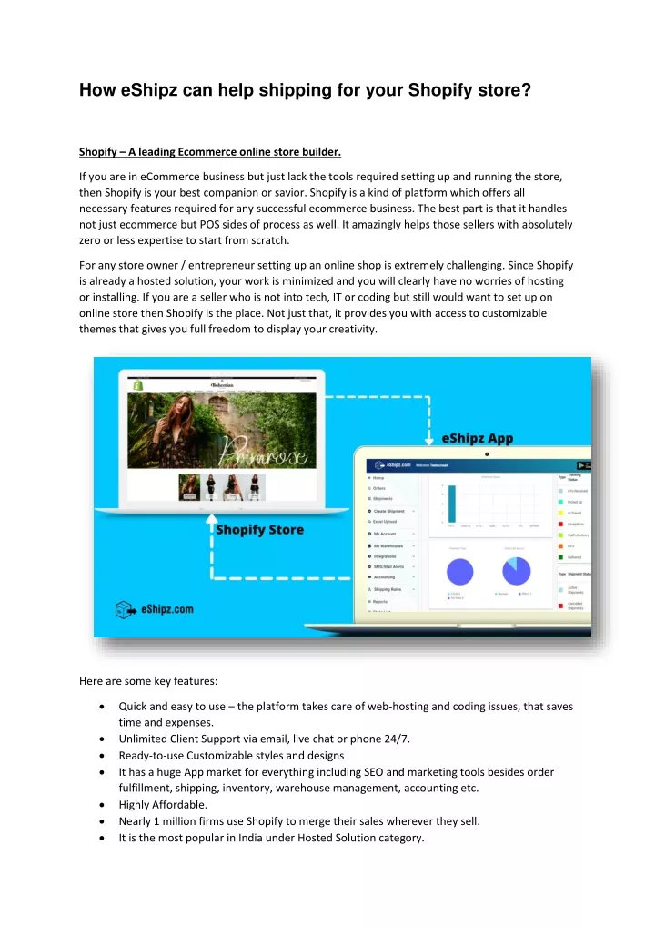 how eshipz can help shipping for your shopify