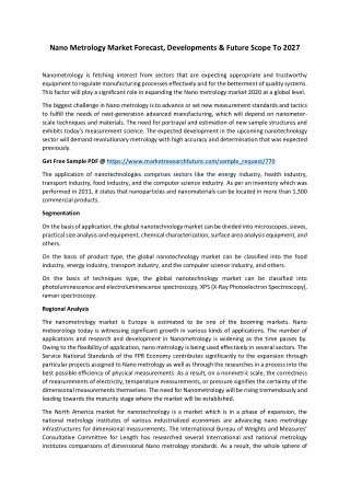 nano metrology market forecast developments