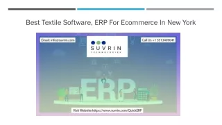 Best Textile Software, ERP for Ecommerce In New York