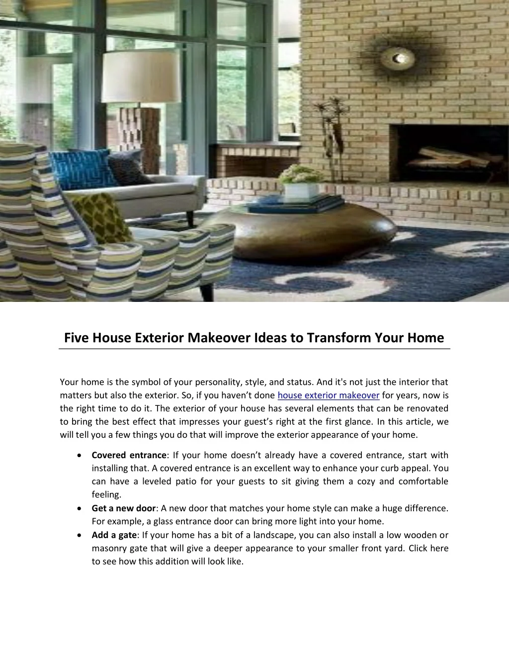PPT - Five House Exterior Makeover Ideas to Transform Your Home ...