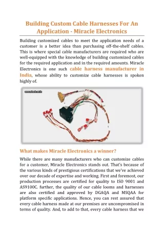 building custom cable harnesses