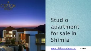 studio a p a r t m e n t f o r s a l e i n shimla