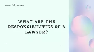 What are the main responsibilities of a lawyer?