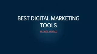 Best Digital Marketing Tools