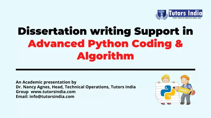 dissertation writing support in advanced python