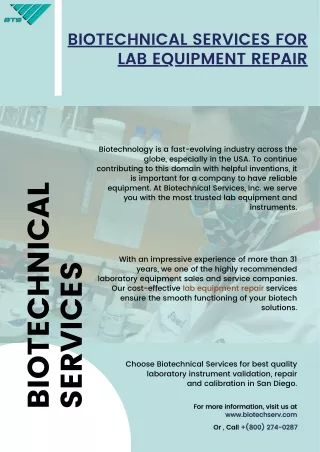 biotechnical services for lab equipment repair