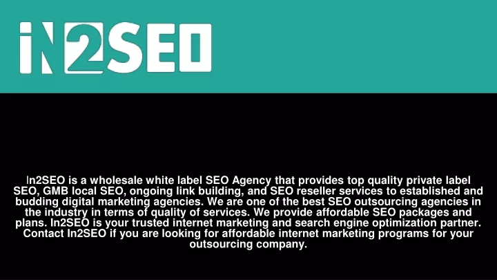 i n2seo is a wholesale white label seo agency