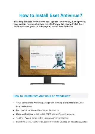 how to install eset antivirus