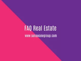 Real Estate Questions For Buyers and Sellers - Sonawane