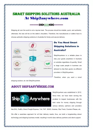 smart shipping solutions australia smart shipping