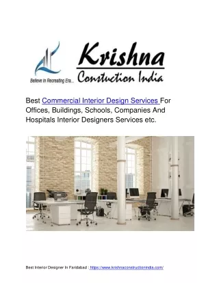 Best Commercial interior designers in Faridabad