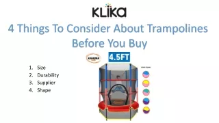 4 things to consider about Trampolines before you buy one!