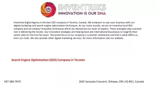 Search Engine Optimization (SEO) Company in Toronto