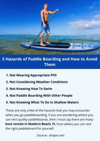 5 hazards of paddle boarding and how to avoid them
