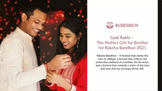 Gold Rakhi – The Perfect Gift for Brother for Raksha Bandhan 2021 #HappinessBhiInvestmentBhi
