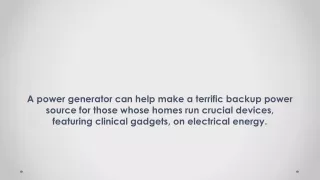 a power generator can help make a terrific backup