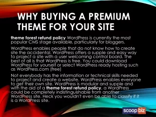 WHY BUYING A PREMIUM THEME FOR YOUR SITE