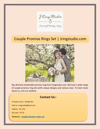 couple promise rings set jringstudio com