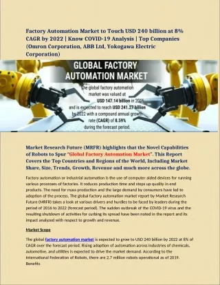 factory automation market to touch