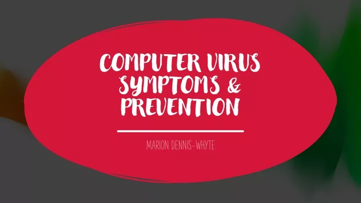 computer virus symptoms prevention