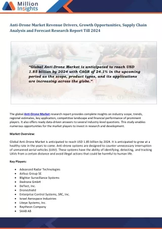 anti drone market revenue drivers growth