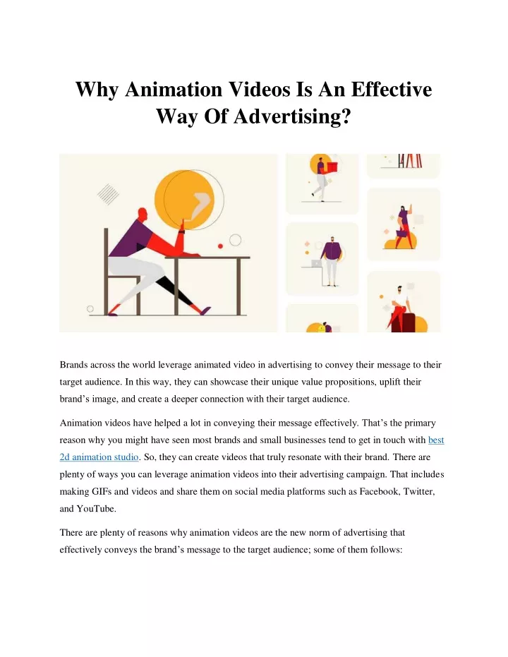 why animation videos is an effective