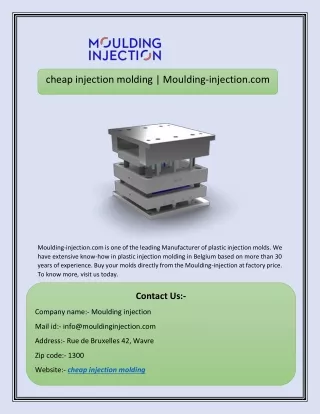 cheap injection molding | Moulding-injection.com