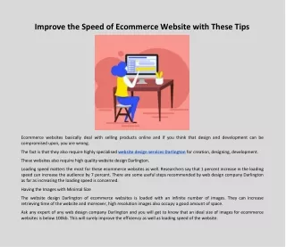 Improve the Speed of Ecommerce Website with These Tips