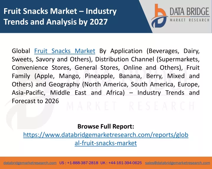 fruit snacks market industry trends and analysis