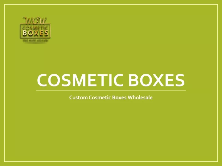 cosmetic boxes