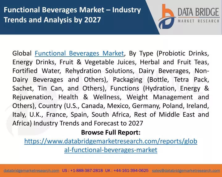 functional beverages market industry trends