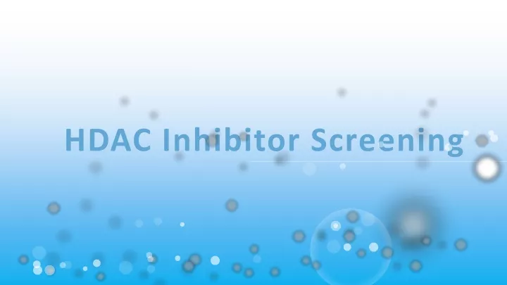 hdac inhibitor screening