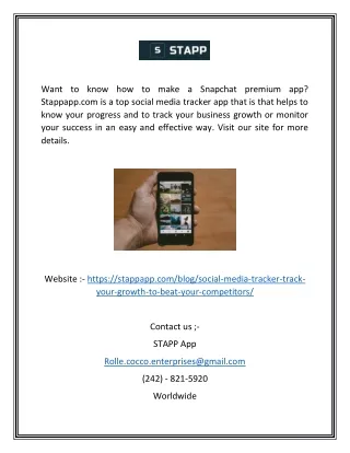 How to Make Snapchat Premium App | Stappapp.com