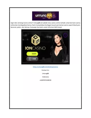 Casino Online | Untung88.net