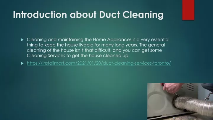 introduction about duct cleaning