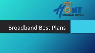 Broadband Best Plans
