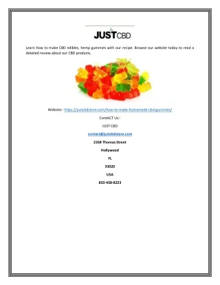 learn how to make cbd edibles hemp gummies with