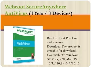 webroot secureanywhere antivirus 1 year 3 devices