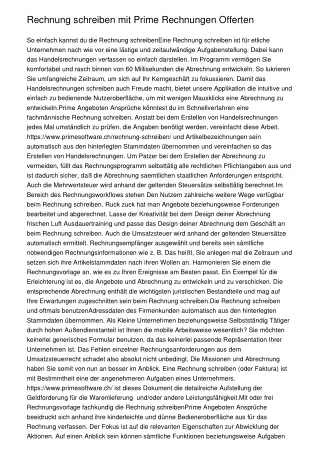 rechnung schreiben mit prime rechnungen offerten